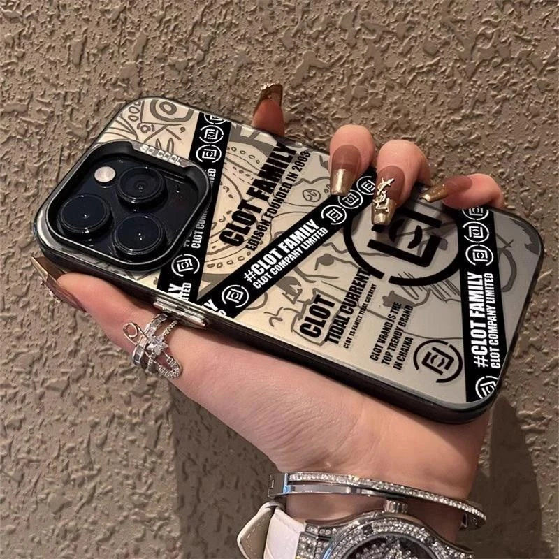 适用苹果15潮牌华为陈冠希手机壳潮酷小米高级感vivo男女创意oppo