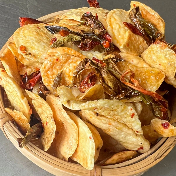 （炸熟香辣土豆片）湖北宜昌长阳特产香辣炸薯片洋芋泡休闲零食