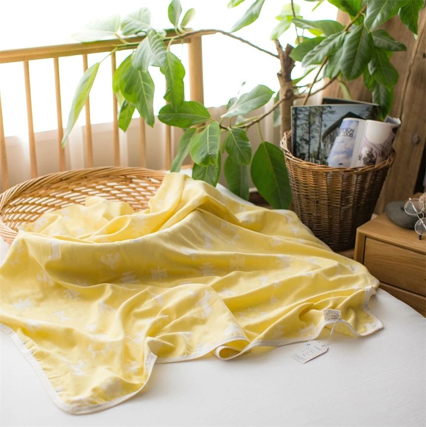 雅赞纱布童被中童被薄款透气双层纱幼儿园