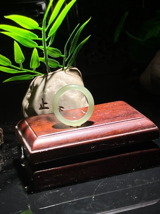 天然和田玉手工雕刻女士素戒圈100斤以内的拍16号110-120拍17