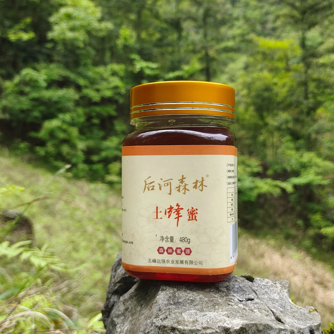 【假一罚十】五峰深山土蜂蜜便携装原生态蜂蜜100%纯蜂蜜480g/瓶.