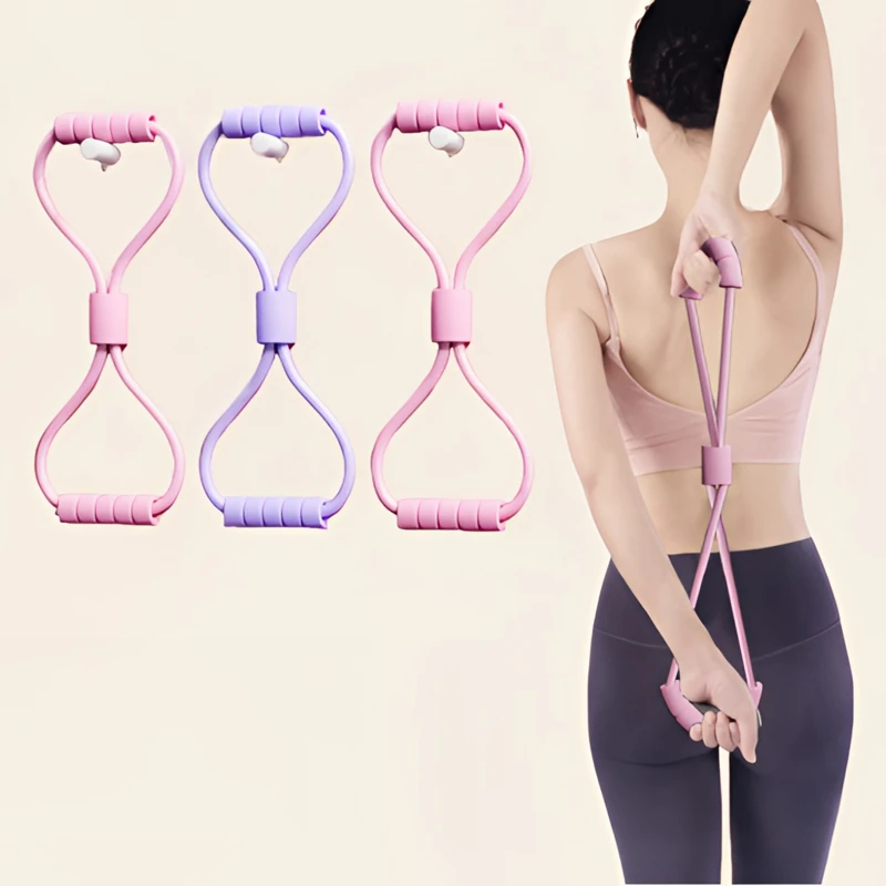 运动瑜伽弹力带瘦身健身锻炼女翘臀练拉伸练背部拉力带品质升级