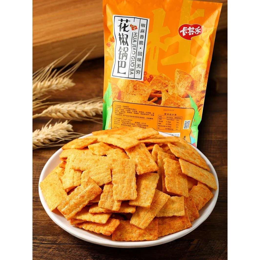 卡其乐花椒锅巴小零食手工老灶花椒麻辣味大份量休闲小吃食品笋0g