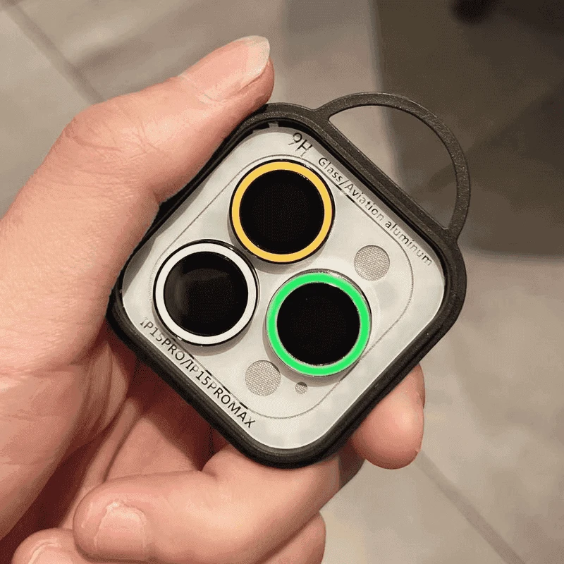 多巴胺彩色苹果17镜头保护膜iPhone16ProMax后摄像头钢化玻璃夜光