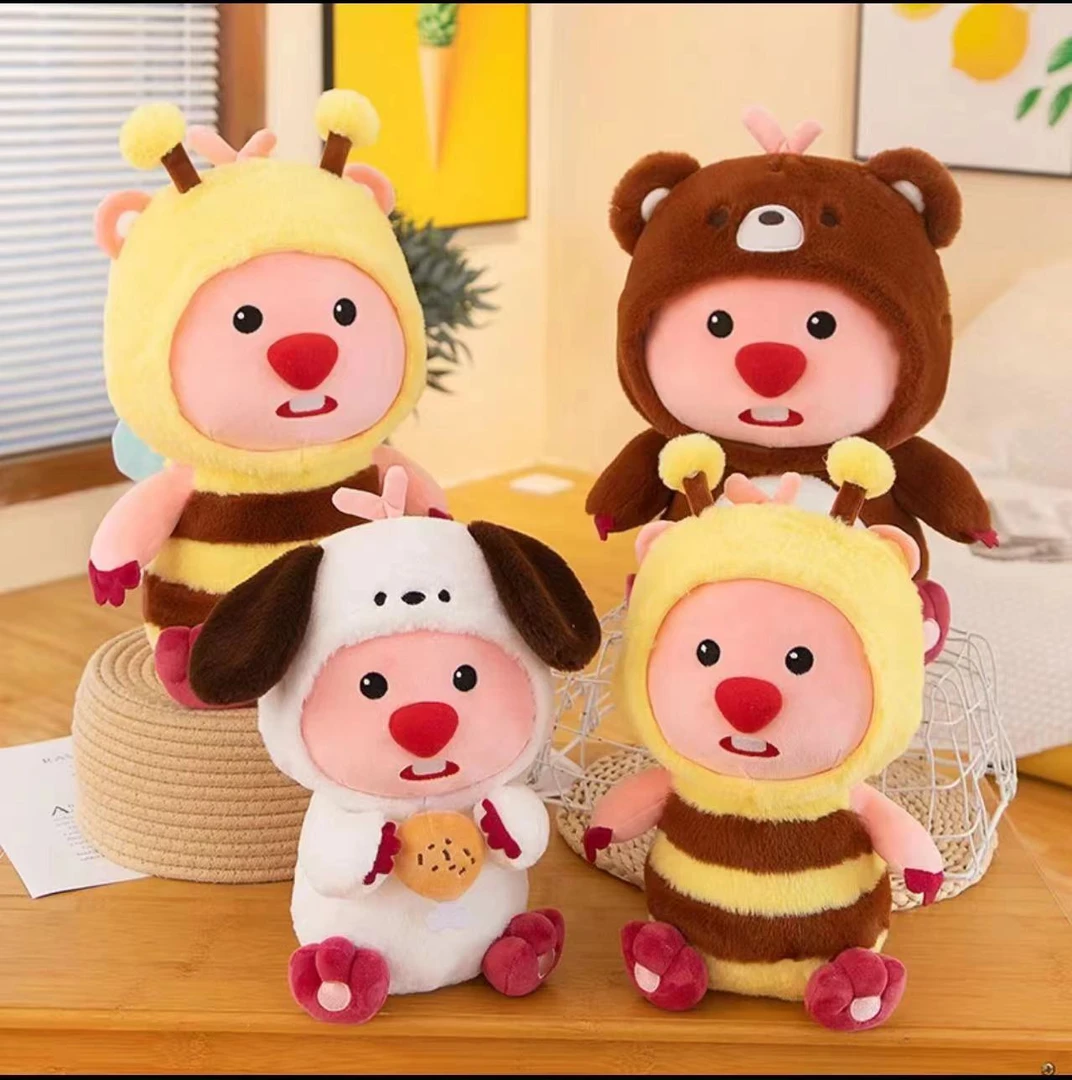 蜜蜂小熊公仔玩偶枕头女生睡觉毛绒玩具公仔抱睡创意网红公仔