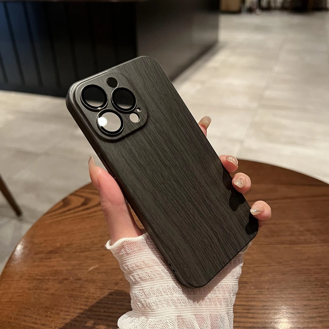 【防尘网+镜头膜】超薄木纹硬壳适用iPhone14pro新款苹果13手机壳