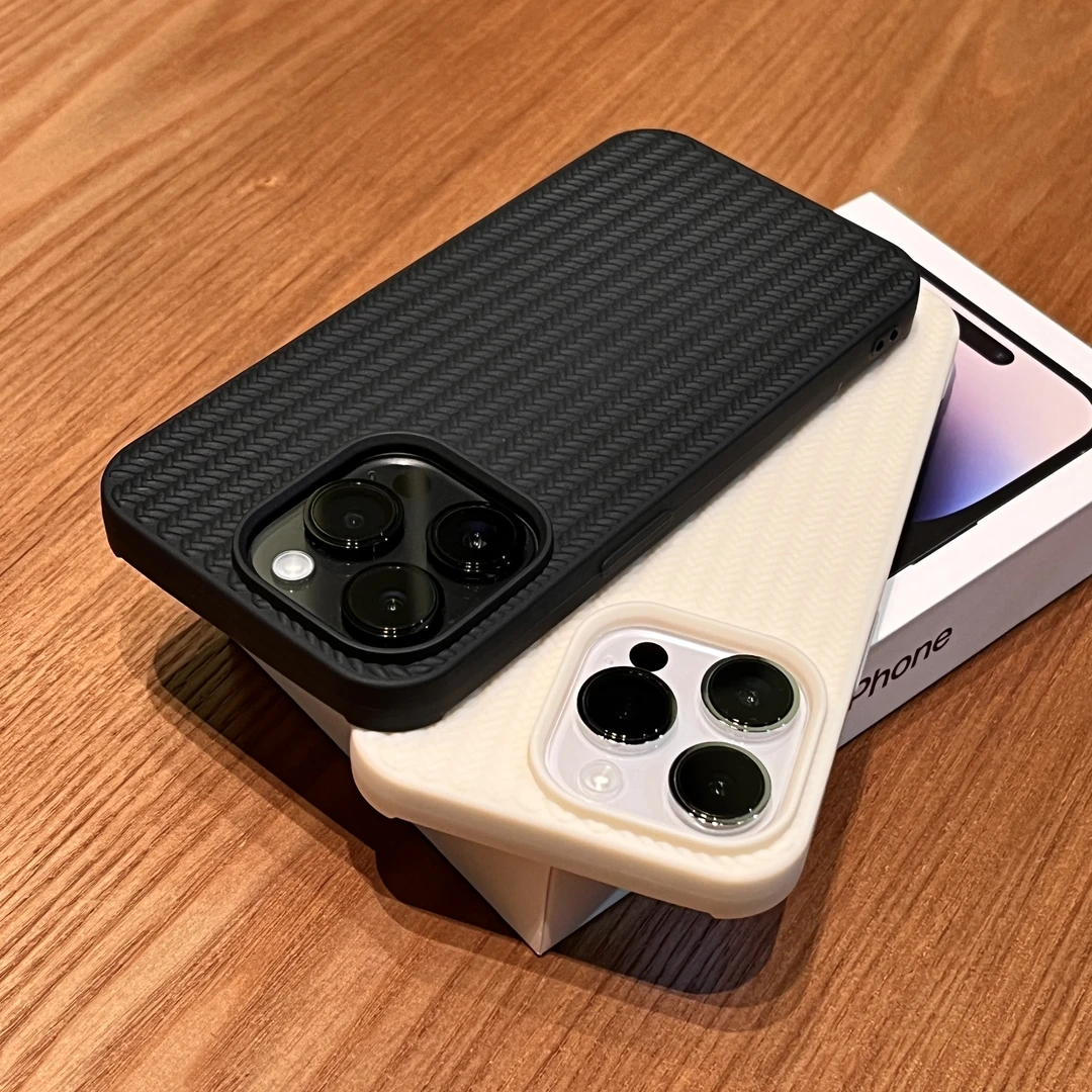 黑白色编织纹苹果15Pro手机壳iPhone14Promax高级感13/12立体11软