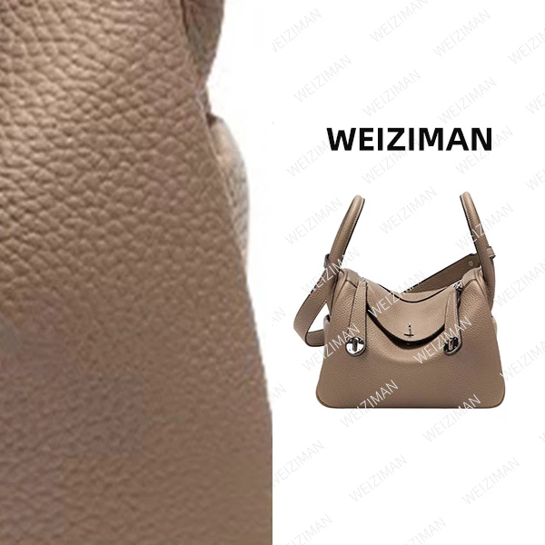 【黑总】【HW】现货包包牛皮手提斜挎包女L7-大马琳迪-中号28-大象灰