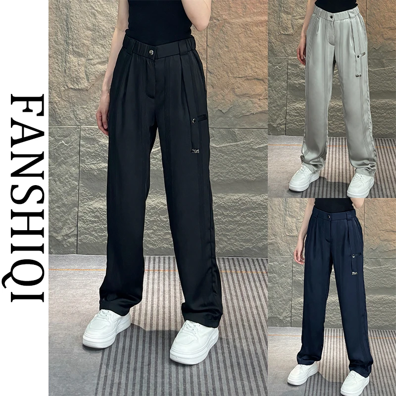 夏季新款休闲裤垂感薄款高档洋气男士商务宽松透气户外时尚6159