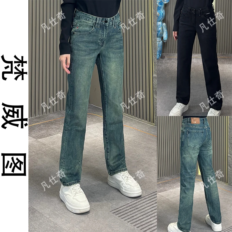 春秋牛仔裤时尚男款水洗定制精梳棉显瘦美式复古修身直筒3206