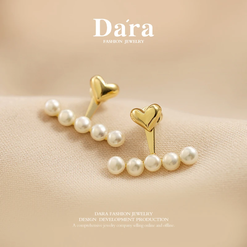 DARA/戴拉925银一款两戴淡水珍珠法式个性气质时尚耳环YH1307