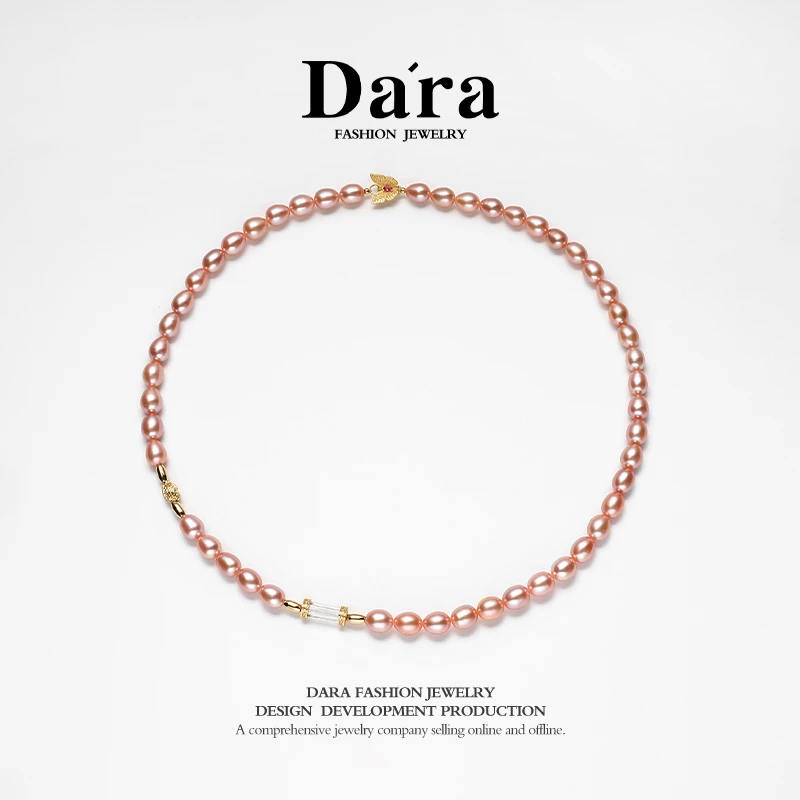 DARA/戴拉【柳总来了】白水晶中国红项链YX3709001