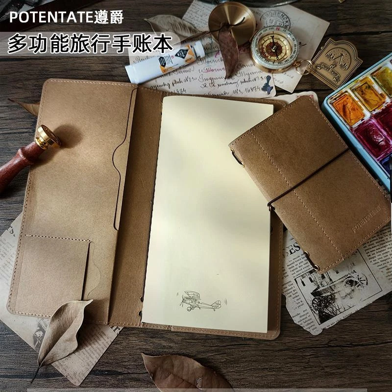 遵爵TN全棉水彩纸复古旅行多功能手帐本淡彩素描彩铅马克笔绘画本