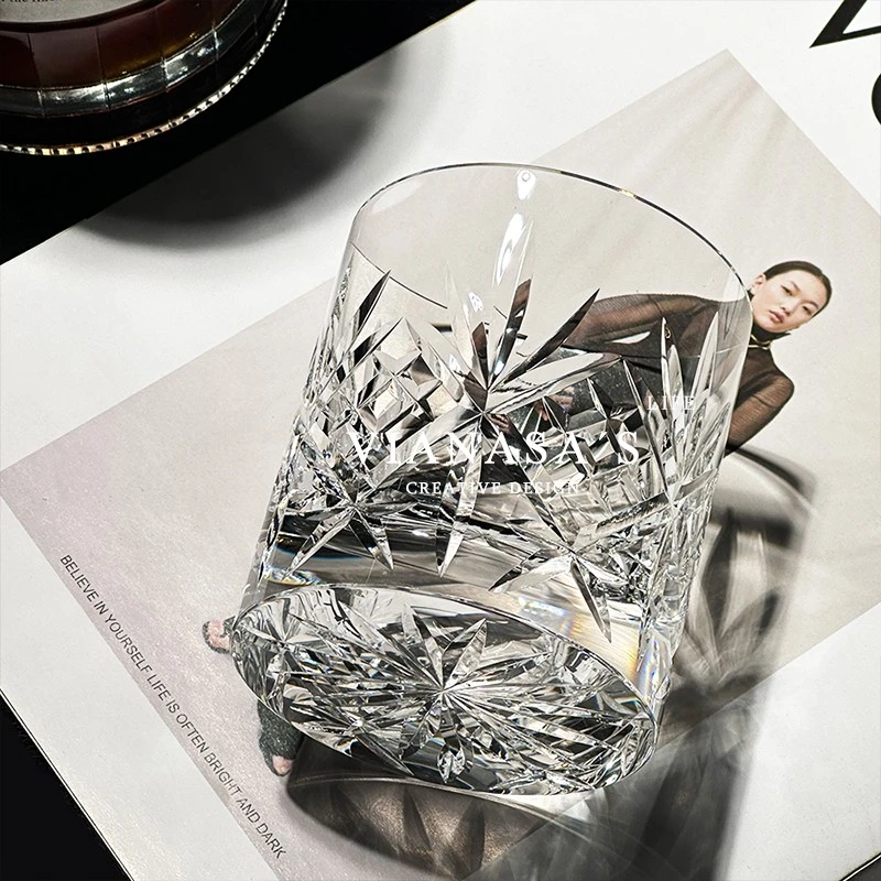 Vianasa's繁花K9水晶威士忌酒杯玻璃酒杯洋酒杯欧式杯子
