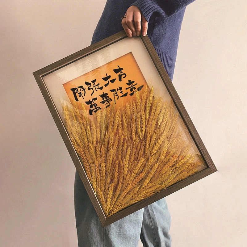 开张大吉万事胜意 创意大麦穗相框摆台开业送朋友礼物高档摆件潮