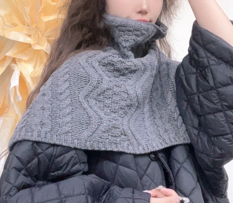 museguhui/木色古汇1138#套头针织时尚百搭休闲纯色秋冬围巾