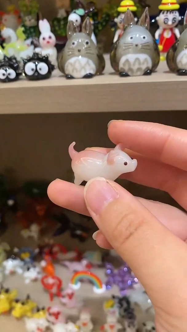 【闪购商品】瓷摆件料器粉猪500