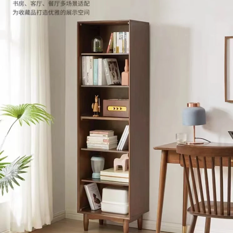 【实木小书柜】多层格子书架实木多功能储物柜