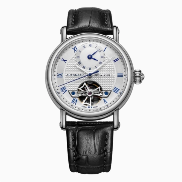 【官方专属】海鸥手表飞轮传奇双时区多功能自动机械商务腕表6040
