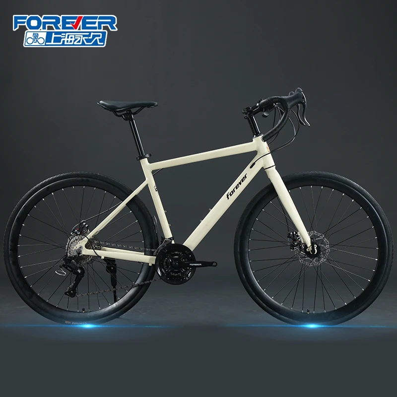 FOREVER/永久铝合金公路车自行车男女禧玛诺蓝图变速器弯把学生车