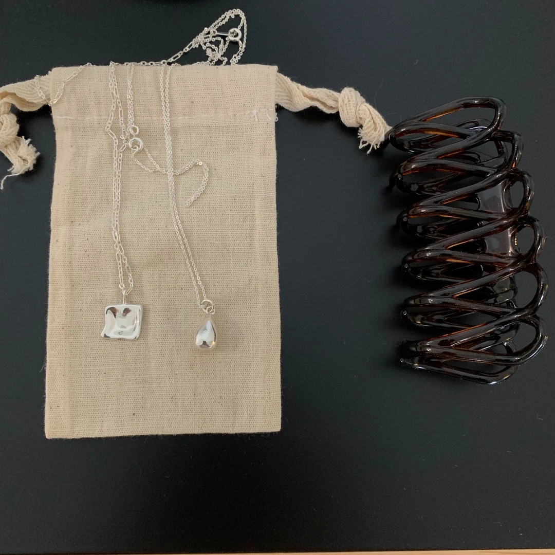 坠链均925银 韩国Room水滴项链