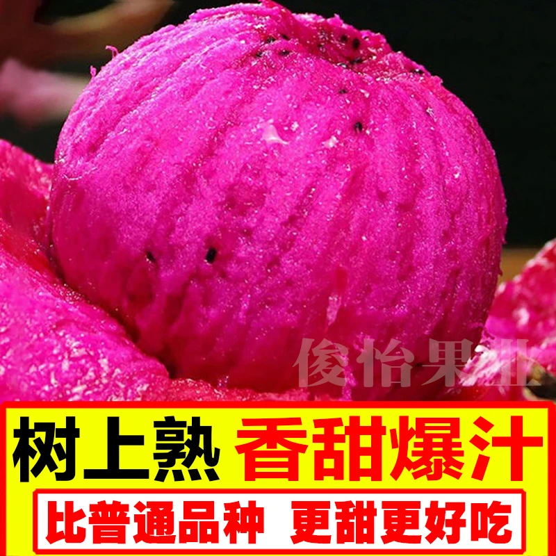 正宗金都一号红心火龙果超甜广西时令新鲜水果2/5斤非燕窝果批发