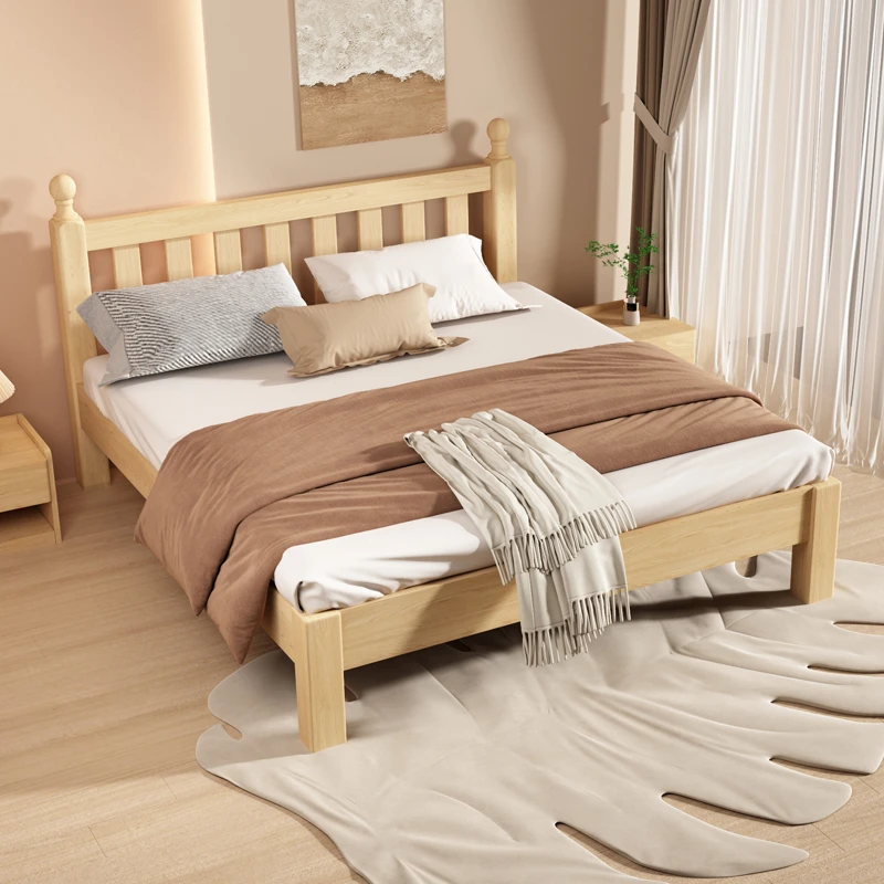 床实木床现代简约床1.8米卧室双人床1.2米单人床1.5米床