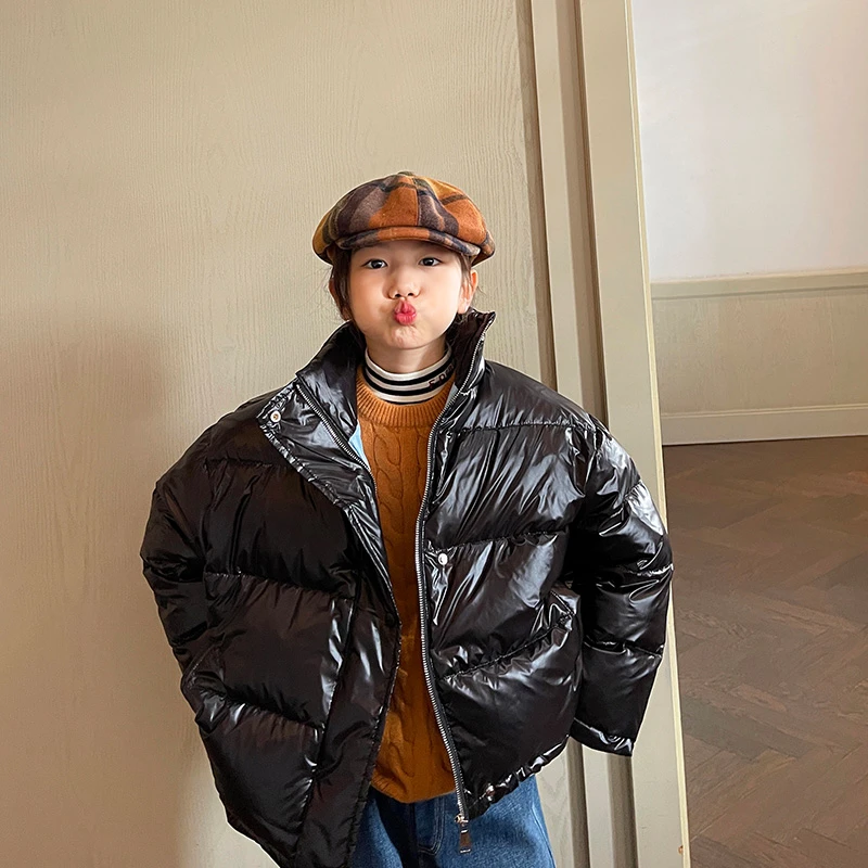 女童2022新款中大童韩系拉链款短款羽绒服YR503