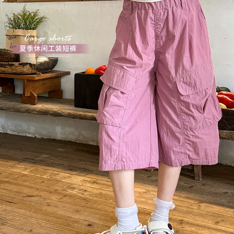 女童短裤夏季2024新款儿童薄款工装裤休闲百搭裤子夏装KZ202