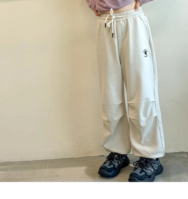 女童休闲裤春装新款儿童薄款洋气裤子刺绣韩版春秋长裤KZ070