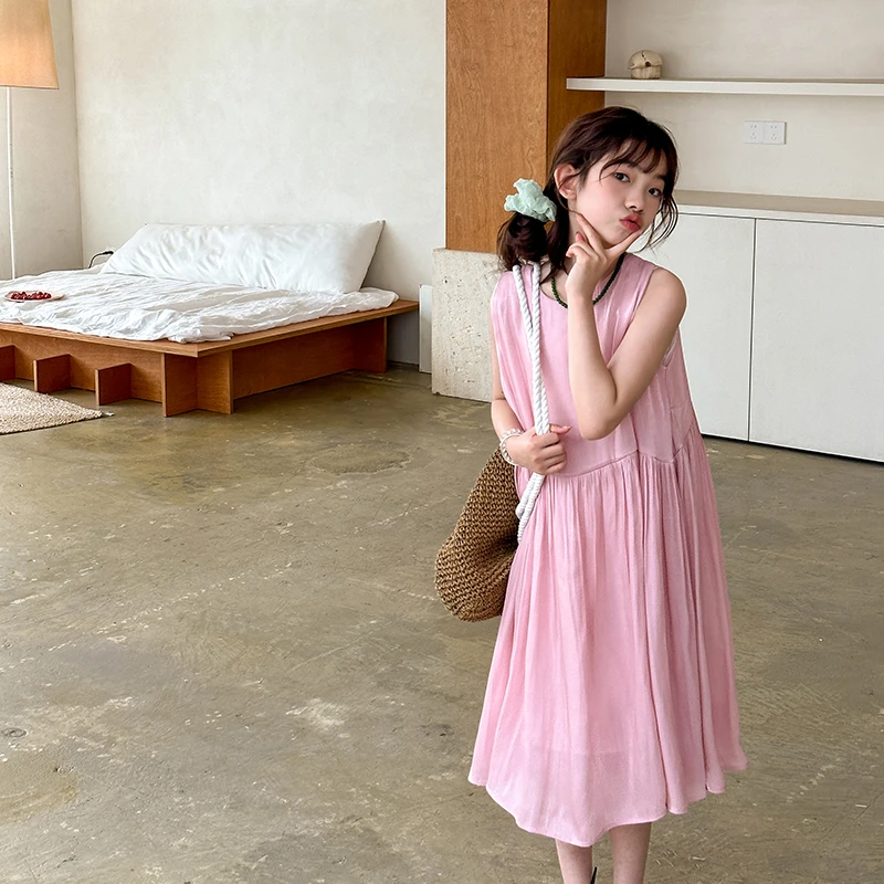 皮皮姐专属女童连衣裙夏季洋气背心裙时尚纱裙气质裙子潮QZ051