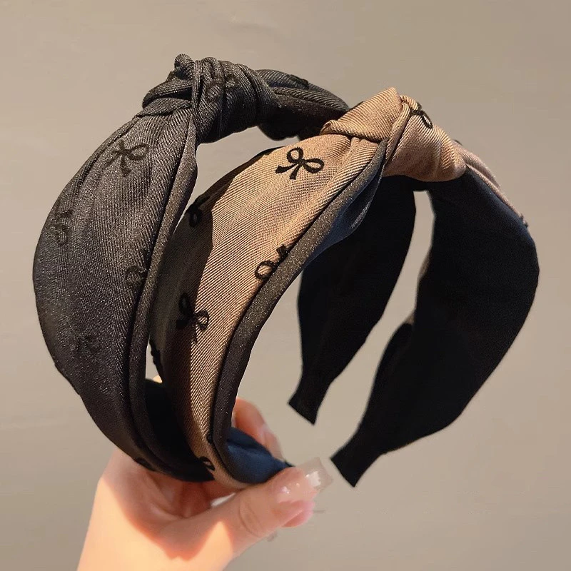 复古蝴蝶结发箍2025新款头箍宽边高颅顶发箍头饰洗脸发卡百搭