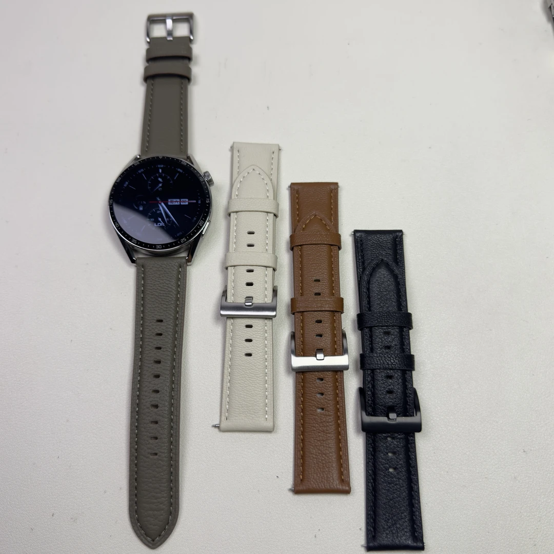 天时适用华为手表带GT5/4针扣羊皮真皮watch4pro高级耐用