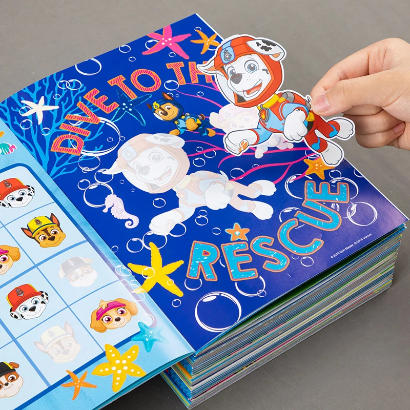 汪汪队立大功专注力贴纸书儿童卡通贴贴画2岁宝宝益智粘贴纸玩具6