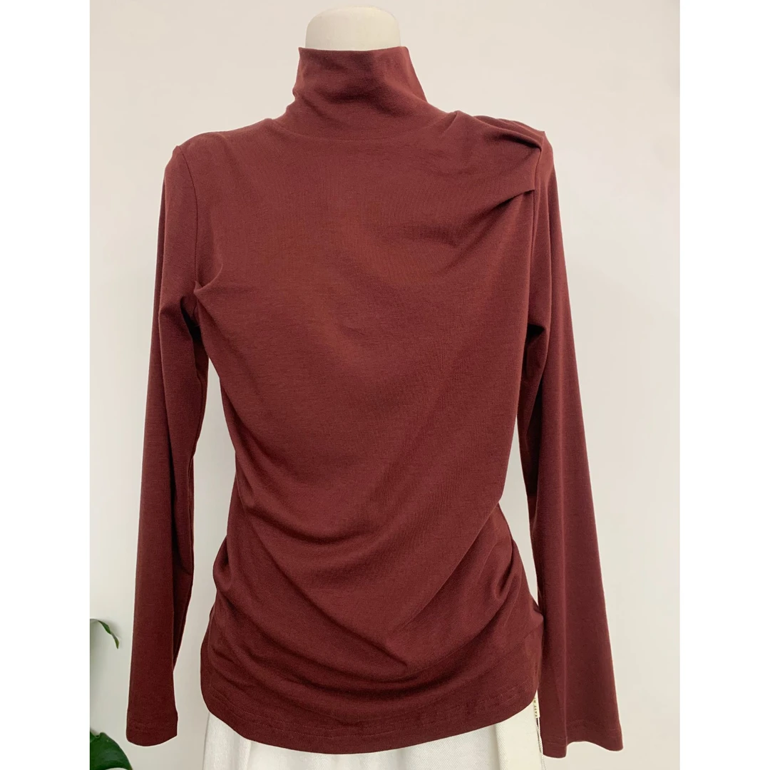 01109款正品好穿舒服的面膜衫堆堆领打底衫