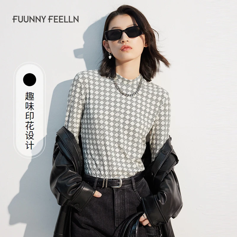 【九月专属】FF||仿佛印花修身显瘦舒适时尚设计感针织FD00531