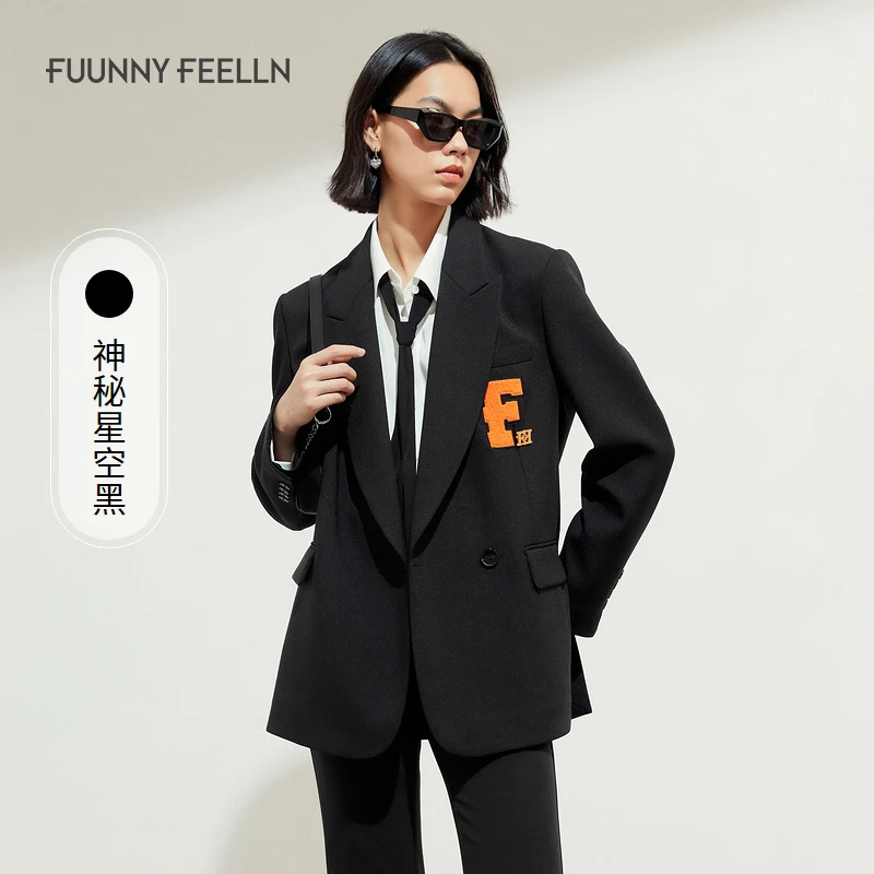 【商场同款新品】秋季西装外套女薄款休闲设计感小众FA00353