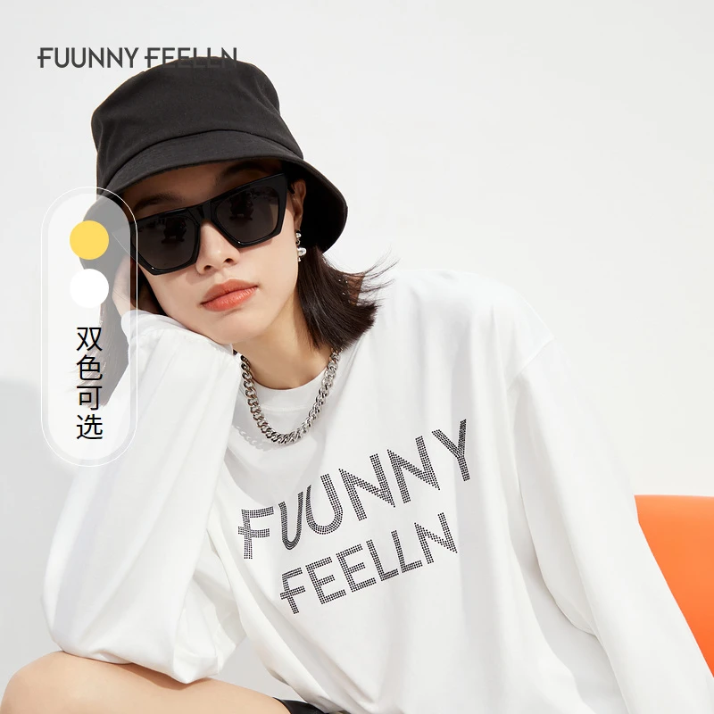 【九月专属】女圆领长袖时尚运动FM00509百搭印花街头T恤