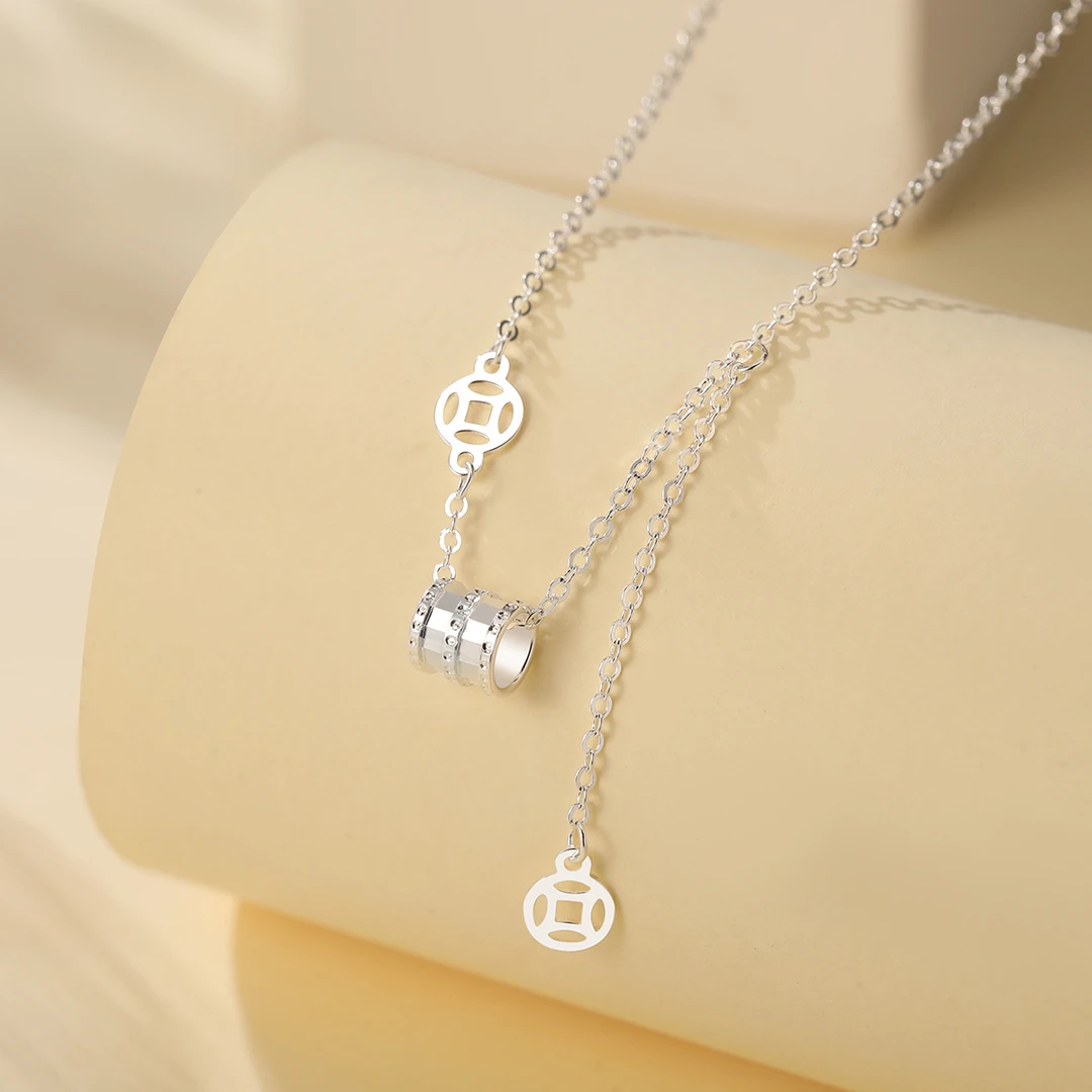 链子足银 小蛮腰项链女轻奢高级感锁骨链足银纯银项链情人节礼物