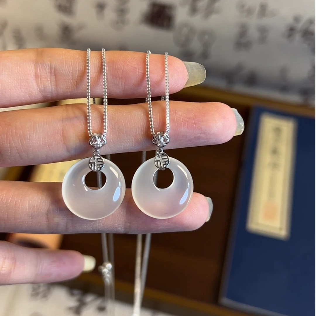 送白月光百福平安扣 万能盒仔链身