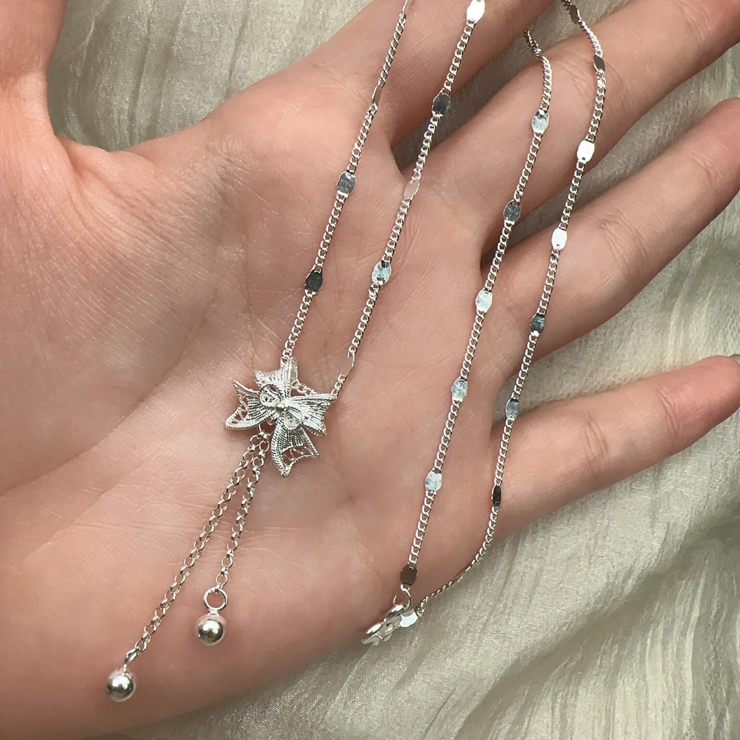 坠链均足银 星空链+送花丝在逃公主吊坠 一套优惠