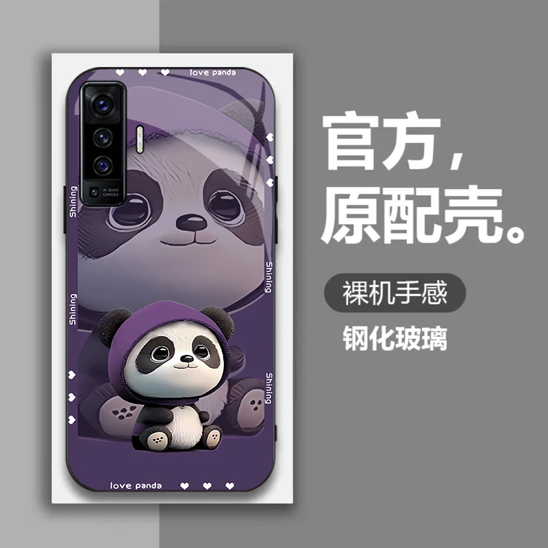 vivoX50手机壳钢化玻璃潮牌全包防摔保护套暴力熊