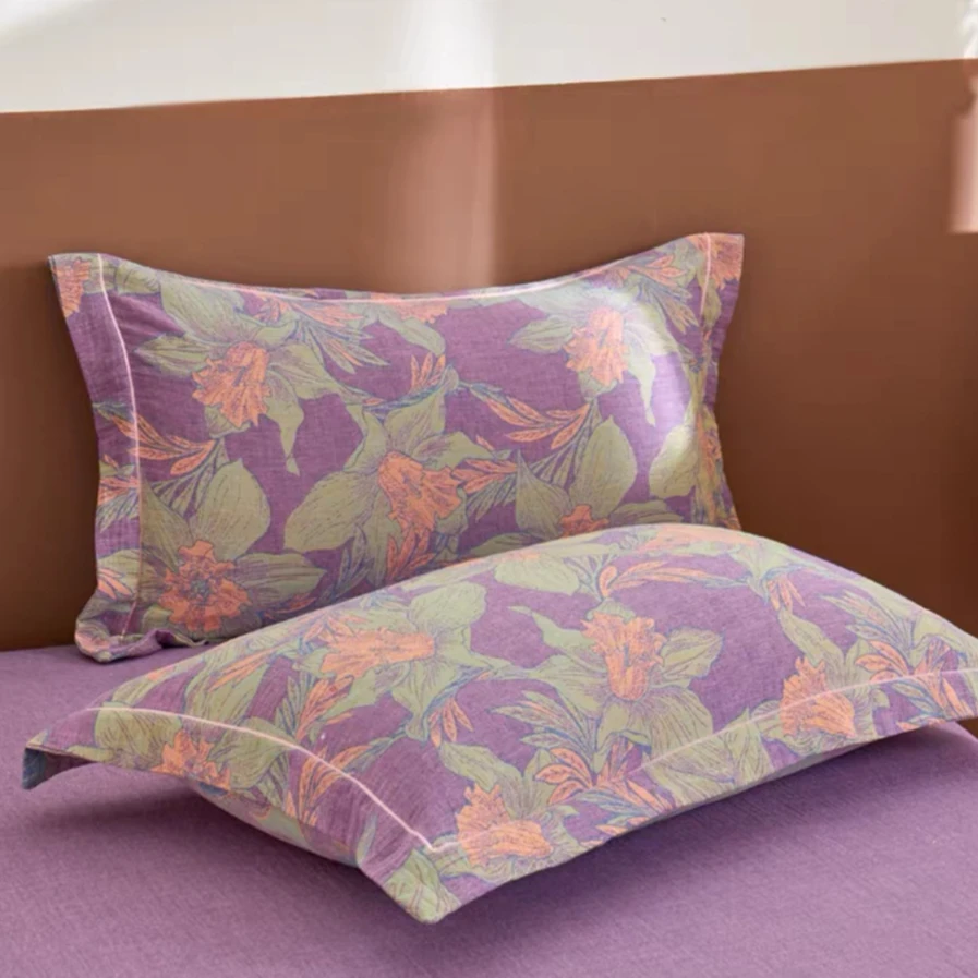 全棉枕套成人吸汗透气透气柔软细纱家用高档