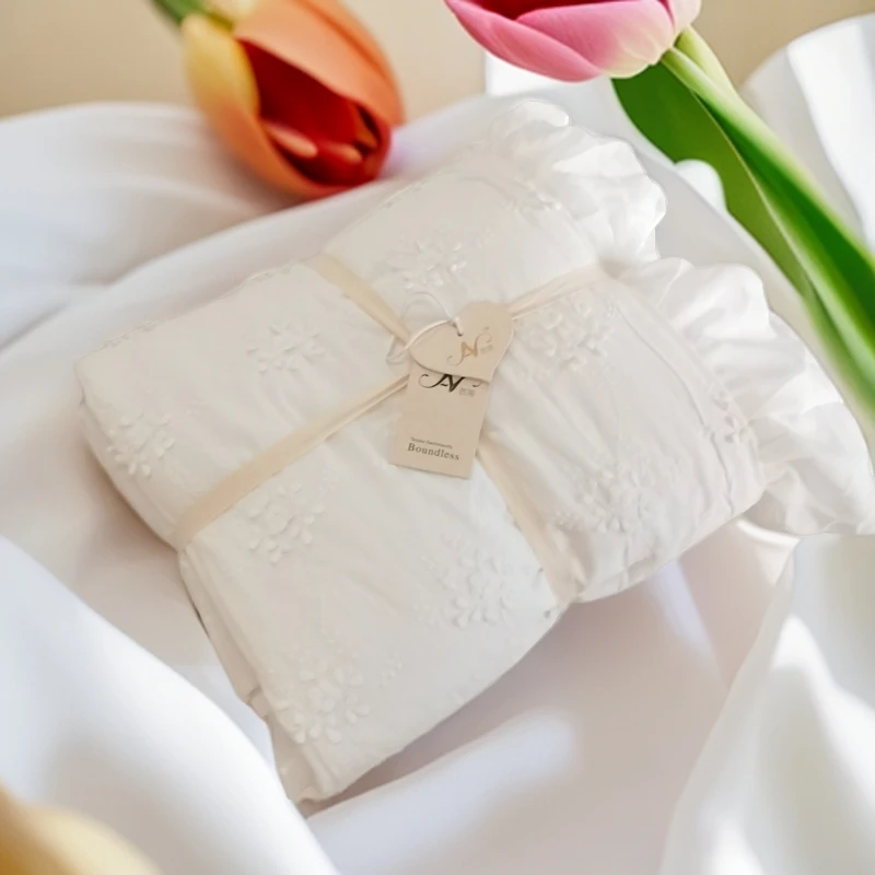 全棉水洗棉加大四件套柔软可爱透气超柔