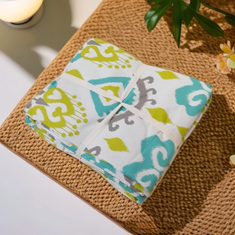 民族风全棉单，双人四件套印花吸汗四件套