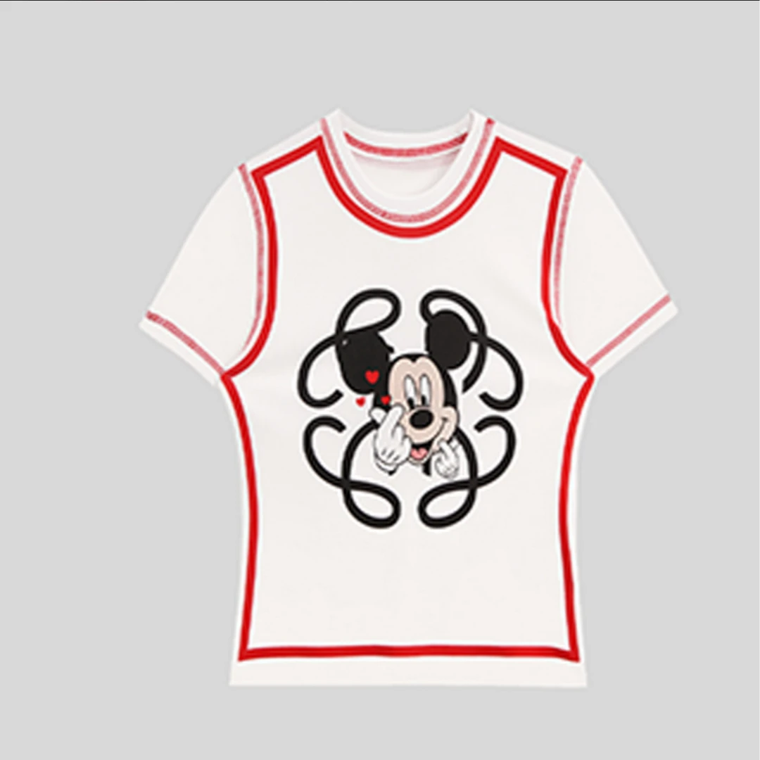 【楠楠】2024 新款百搭T恤简约显瘦宽松短袖上衣YMU342