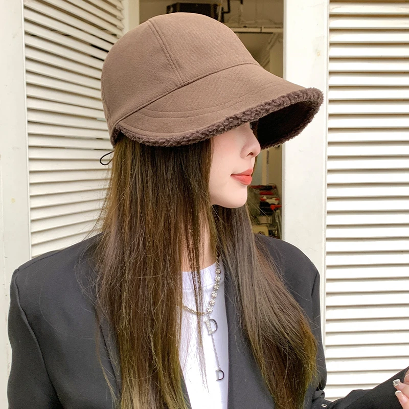 新爆款渔夫帽女防晒遮阳素颜秋冬季加绒鸭舌帽子显脸小百搭贝雷帽