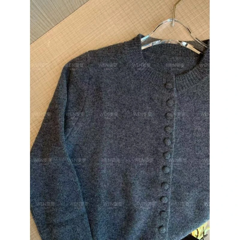 【WEN轻奢】休闲时尚百搭圆领针织上衣WWM0181