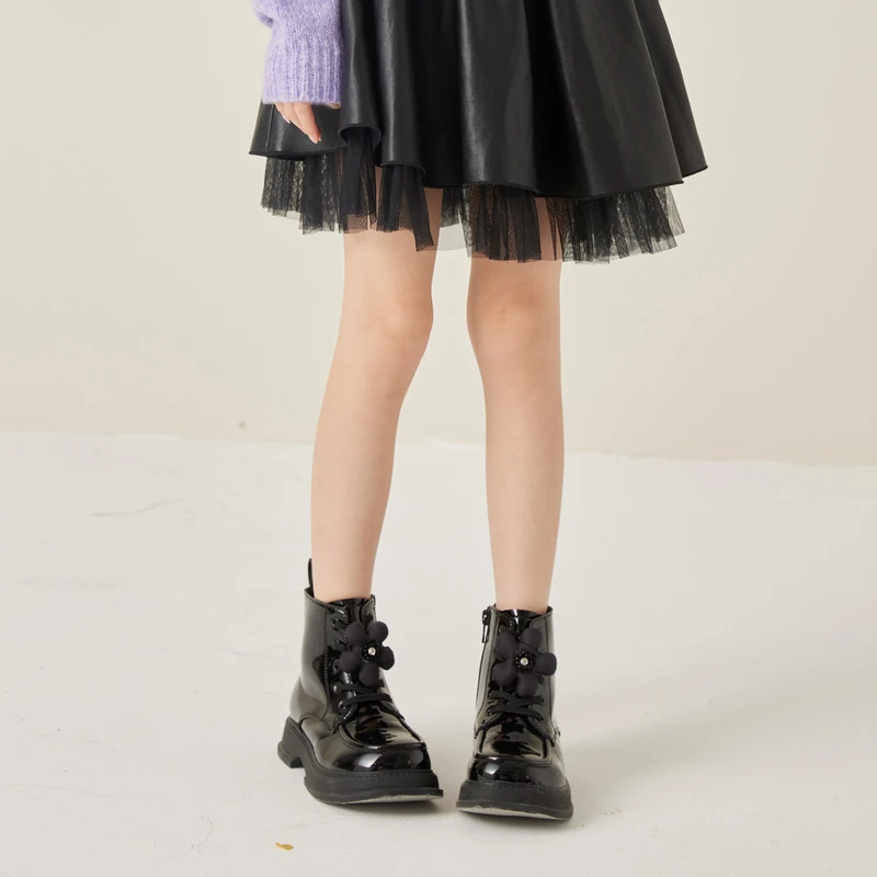 [商场同款]EP雅莹童装秋冬女童新款洋气时尚漆皮靴子马丁靴