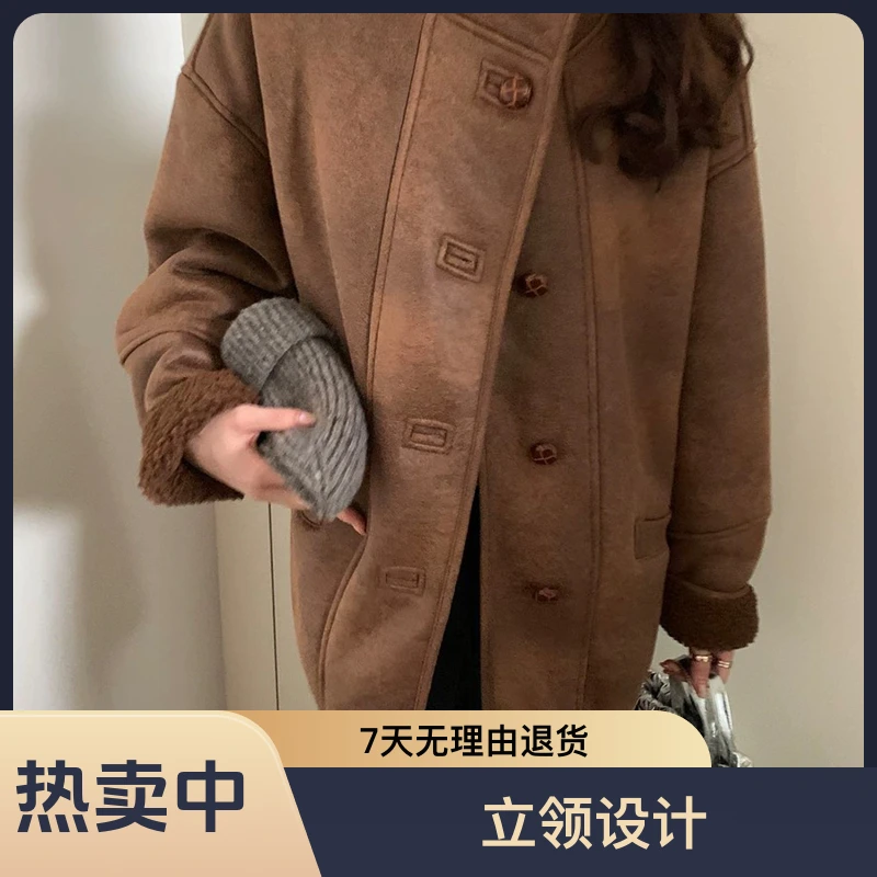 2023新款皮毛一体设计感休闲机车服007